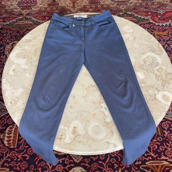 Saint James Patricia Medium Blue Stretch Denim Pants - Picture 2 of 16